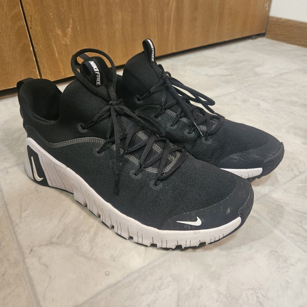 Nike Free Metcon 6 Mens Training Shoes Size 13 Black White Sneakers Workout Gym